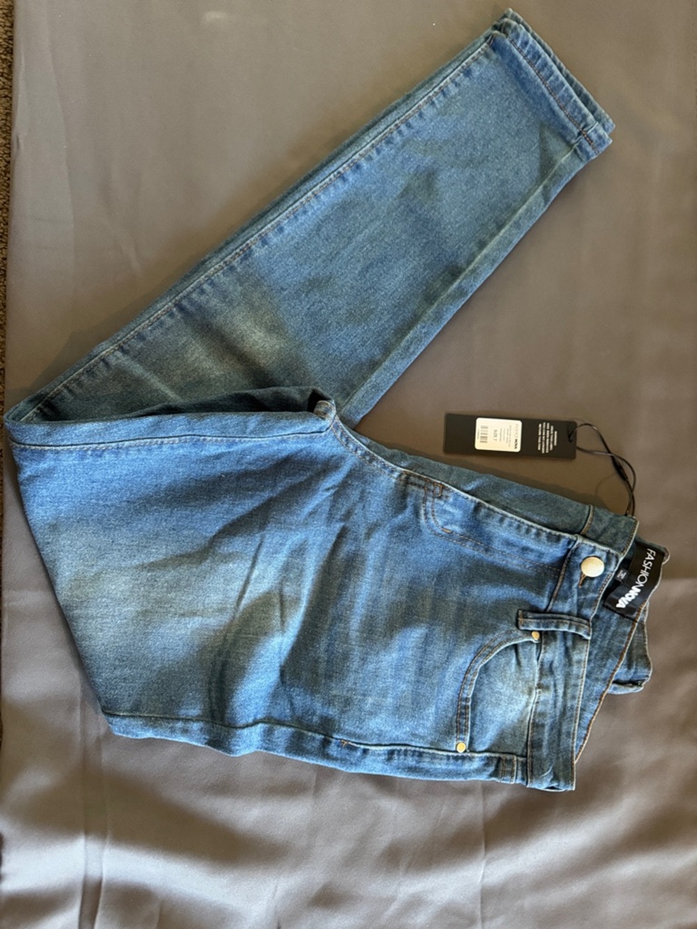 Fashion Nova Women's Skinny Jeans - Blue Denim